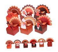 SAFIGLE 12 Pièces Boîtes à Bonbons Thanksgiving Contenants Durables pour Fêtes Automne Coffrets pour Shower et Friandises de Récolte