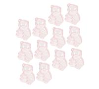 SAFIGLE 12 Pièces Boîtes à Ours Boîtes de Fête Transparentes Rose pour Shower et Anniversaires Chic et Pratique