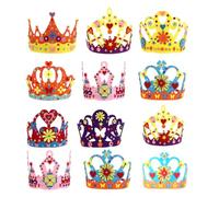 SAFIGLE 12 Pièces Enfants Couronne Artisanat Bricolage Couronne Kit Princesse Diadèmes Couronnes Prince Couronne Enfants Fête D'anniversaire Roi Chapeaux Pour La Fête D'anniversaire Bébé