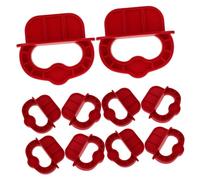 SAFIGLE 12 pièces Lot de Anneaux Espacement Lame Terrasse Pouce Rouges Outils Intercalaire Portables pour Alignement Uniforme Planches Bois Composite et Réutilisables pour Installation