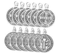SAFIGLE 12 Pièces Pendentifs Saint Benoît Métal Alliage pour Fabrication Bijoux Breloques Bracelet Création Style Italien Aléatoire