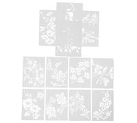 SAFIGLE 12 Pièces Pochoir Floral Réutilisable pour Peinture Murale,