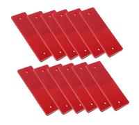 SAFIGLE 12 pièces Truck Reflectors Warning Signs Heavy-duty Adhesive Trailer Reflective Stickers Weather-resistant Plastic Safety Reflectors For Vehicles