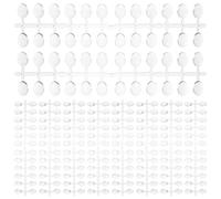 SAFIGLE 12ensembles Nuancier Ongles Transparents Ovales Courts pour Formation Manucure Jeux Capsules Modèles Exposition Salon Beauté