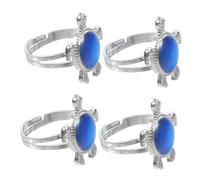 SAFIGLE 12pièces Anneaux Forme De Tortue à Changement De Couleur Anneaux Unisexes Sensibles Aux Émotions Pour Adultes Bijoux Pour Identifier Les Humeurs Et Émotions