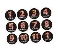 SAFIGLE 12pièces Autocollants Mensuels Créatifs Pour Garçon Fille Stickers Ronds Auto-adhésifs Pour Photographie De Nouveaux-nés Et Suivi Des Jalons De Croissance