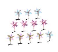 SAFIGLE 12pièces Barrettes Moulin à Vent pour Filles Lot de Pinces à Cheveux Mignonnes Accessoires Coiffure avec Paillettes