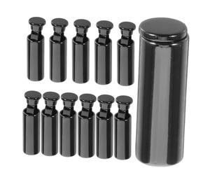 SAFIGLE 12pièces Bouchons Embouts Métalliques pour Cordons De Capuche Arrêt Sécurisé De Cordelette pour Vêtements Et Sacs Finition Noire Mate Élégants Et Pratiques