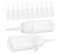 SAFIGLE 12pièces Bouteilles Applicatrices à Pointe De Flacons Pour Huile Capillaire Peinture Et Colles Contrôle Précis Du Flux Des Déchets Et Facilité Utilisation