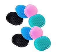 SAFIGLE 12pièces Brosse De Massage Portable Pour Cheveux Peigne De Nettoyage Plastique Pour Salon Et Maison Couleurs Bleu Foncé Rose Vert Noir