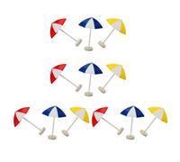 SAFIGLE 12pièces Miniature Parasol De Plage De Décorations De Paysage Accessoires De Décoration pour Maison De Poupée pour Fêtes Et Éducation