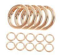 SAFIGLE 15 Pièces Anneaux Ronds à Ressort Alliage Mousquetons Légers Antirouille pour Porte-clés Bijoux Sacs Accessoires DIY