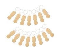 SAFIGLE 15 Pièces Jetons Caddie en Bois et Métal Porte-clés Clé Déverrouillage Chariot Supermarché Pratique et Solide