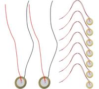 SAFIGLE 15 pièces Piezo Disc Pickup Acoustic Transducer For Guitar Drum Contact Microphone With Wire Brass Elements For Musical Instruments