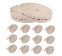 SAFIGLE 15 Rouleaux Mèche de Lampe à Huile Coton Plat pour Lampes à Pétrole Vintage Wick Stable pour Lanternes de Camping et Éclairage Extérieur