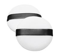 SAFIGLE 15pièces Houppettes Coton Pur Pour Maquillage Flocage Doux Applicateurs De Poudre Pour Teint Blanc