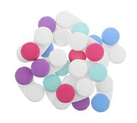 SAFIGLE 16 Pièces Boîte avec Double Compartiment Indépendant pour Lentilles de Contact en Plastique Portable et Extérieur Antidérapant, Voyages d'affaires