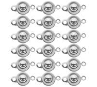 SAFIGLE 18 Pcs Fermoir Rotatif en Acier Inoxydable Argenté pour Collier et Bracelet, Facile à Enfiler, Adapté aux Tailles de Chaîne Courantes, pour Création de Bijoux DIY