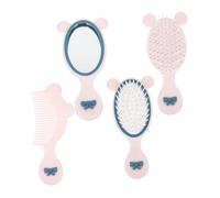 SAFIGLE 1Ensemble Brosse à Cheveux Démêlante et Miroir de Poche pour Filles Kit Pratique Peigne Coiffant Accessoire de Coiffure Mignon pour Garçon Fille