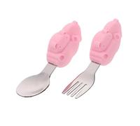 SAFIGLE 1ensemble Coffret Repas Pour Garçon Fille Set De Cuillères Et Fourchette Vaisselle Pratique Et Sécurisée Pour Apprentissage De Autonomie Alimentaire Résistant Chaleur