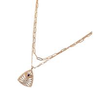 SAFIGLE 1ensemble Collier Superposé Œil Malin Avec Pendentif Lune Strass Bijou Élégant Pour Femmes