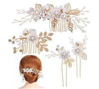 SAFIGLE 1ensemble Peigne Latéral Floral Perles Et Strass Accessoire De Mariage Élégant Pour Mariées Pour Cérémonies Et Événements Spéciaux