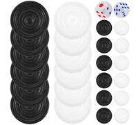 SAFIGLE 1ensemble Pièces De Remplacement Plastique pour Échecs Et Dames Accessoires De Jeu Compatibles avec Divers Jeux De Société