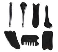 SAFIGLE 1ensemble Set Grattoirs De Massage Et Cire Abeille Outils De Beauté Pour Soins Du Visage Et Du Corps Massagers Pratiques Noir