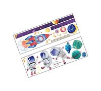 SAFIGLE 1ensemble Sticker Mural Mesure De Hauteur Astronaute Pour Décoration Murale Éducative Pour Suivre La Croissance Autocollant Amovible Pour Chambre Et Salle De Jeu Souvenirs