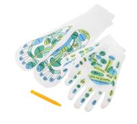 SAFIGLE 1ensembles Sets De Chaussettes Et Gants De Réflexologie Outils De Massage Acupression Chaussettes De Circulation Améliorée Avec Points De Pression Pour Et Femmes