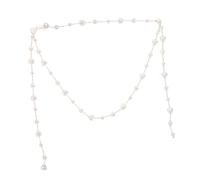 SAFIGLE 1m Chaîne De Bijoux Acier Inoxydable Avec Faux Perles Pour Colliers Et Bracelets Décoration Et Bricolage