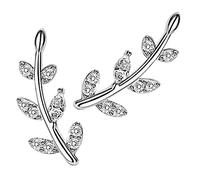 SAFIGLE 1Paire Boucles Oreilles Leaf pour Femmes Boucles Oreilles Grimpeurs Hypoallergéniques Élégantes et Légères Parfaites pour Tenue Spécial
