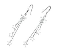 SAFIGLE 1paire Boucles Oreilles Pendantes Pour Femmes Étoiles Avec Franges Style Pour Toutes Occasions