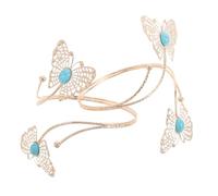 SAFIGLE 1paire Butterfly Flower Bracelet Adjustable Armband Jewelry for Women Boho Dress Accessories and Elegant Outfit