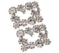 SAFIGLE 1Paire Clips de Chaussures pour Femmes Bijoux de Mariage Accessoires Élégants Décoration Pratique pour Chaussures de Mariée Argenté