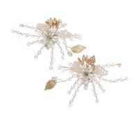 SAFIGLE 1paire Clips De Chaussures Pour Mariée Avec Fleurs Et Perles Accessoires Élégants Amovibles Pour Talons Hauts Décorations De Chaussures Personnalisées Pour Occasions