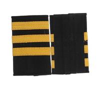 SAFIGLE 1paire Épaulette De Pilote Professionnelle Avec Rayures Dorées Accessoires De Uniforme Pour Commandants Et Personnel Navigant Parfaite Pour Cosplay Et Événements Aériens