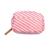 SAFIGLE 1pièce Trousse De Maquillage Étanche Portable Pochette Cosmétique Multifonctionnelle De Voyage Modèle Rayures Roses pour Accessoires Et Articles Personnels