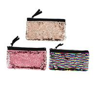 SAFIGLE 1pièces Pochette à Maquillage Scintillante Sac à Main Élégant Sequins avec pour Shopping Et Usage Couleur Rangement Pratique pour Cosmétiques Et Accessoires