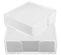 SAFIGLE 2 Boîtes Papier à Notes Vierge en Boîte Transparente, Papier | Rangement Organisé, Usage Bureau et Voyage, pour Enseignants, Artistes, Carnets et Marque-pages