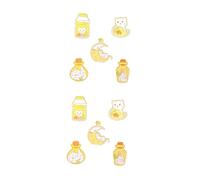 SAFIGLE 2 Ensembles Moon Cat Badge Broches De Chat Animal Broche D'insigne De Vêtements Broche Écusson De Broche D'insigne De Dessin Animé Alliage (fer) 5 Pièces * 2