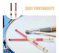 SAFIGLE 2 Paires Jazz pour Batterie Brosses Silencieuses pour Pratique et Performance Accessoires Polyvalents pour Batterie Acoustique et Jazz