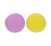 SAFIGLE 2 pièces Balles de Renforcement de Poignée pour Main et Avant-bras Lot de Balles de Massage Silicone Exercices de Rééducation et Squeeze pour Doigts et Poignets Jaune Léger