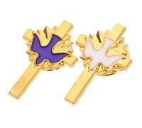 SAFIGLE 2 Pièces Broche Croix Religieuse Vintage Pour Femmes Épingle De Costume Avec Symbole De Paix Bijou De Revers Pour Première Communion Et Baptême