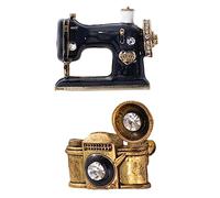 SAFIGLE 2 pièces Broches Pin Rétro Caméra et Platine Vinyle pour Femmes et Accessoire Élégant pour Anniversaire Saint Valentin Fêtes