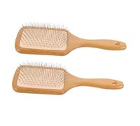 SAFIGLE 2 pièces Brosse de Coiffage avec Picots Acier Inoxydable pour Massage Lot de Brosse Lissante pour Coiffage Doux et Apaisant Maison Au Bureau ou Voyage