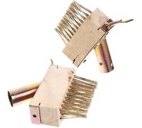 SAFIGLE 2 Pièces Brosse Métallique de Jardin pour Désherbage, en Acier | Bois et Fil D’acier, pour Allées et Trottoirs, Nettoie les Zones Difficiles, Se Fixe Manche