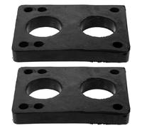 SAFIGLE 2 Pièces Cale Amortisseur de Skateboard PU 10mm, Rehausseur Noir | Résistance à L’usure, Installation Simple, pour Planche à Roulettes et Équipement de Glisse