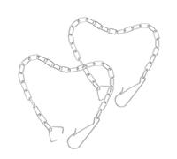 SAFIGLE 2 pièces Chaîne de Remplacement pour Clapet de Toilette Acier Inoxydable Robuste et Résistante à Humidité Installation Facile pour Mécanisme de Chasse Eau