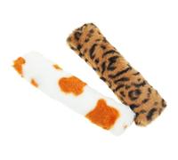 SAFIGLE 2 Pièces Chat de Coussin Herbe à Chat en Tissu Pelucheux Doux Stimule L'activité et Réduit la Solitude D'intérieur